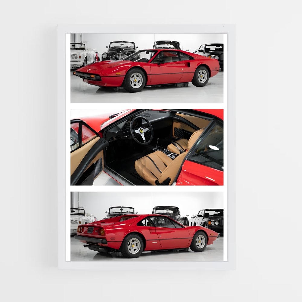 Poster Garage des Rêves – affiche Ferrari (vue 3)